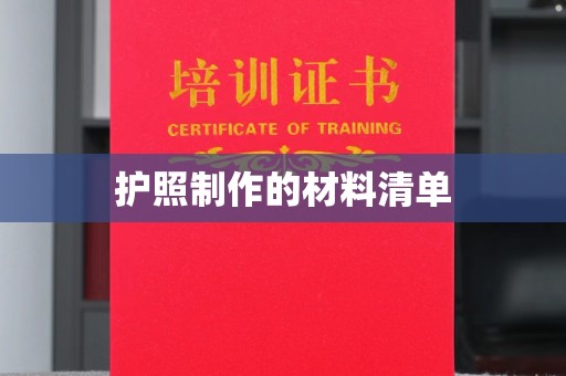 娄星护照制作的材料清单