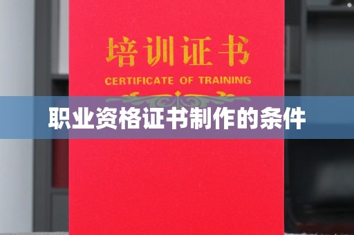 娄星职业资格证书制作的条件