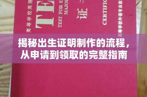 娄星揭秘出生证明制作的流程，从申请到领取的完整指南