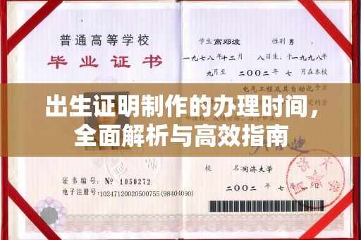 娄星出生证明制作的办理时间，全面解析与高效指南