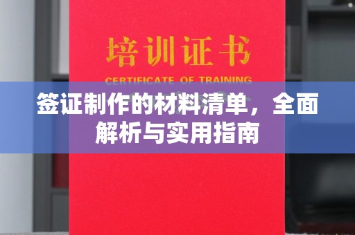 娄星签证制作的材料清单，全面解析与实用指南