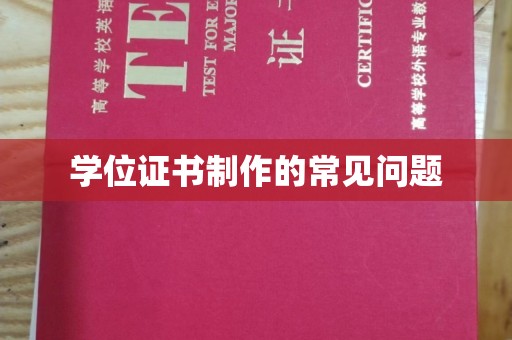 娄星学位证书制作的常见问题