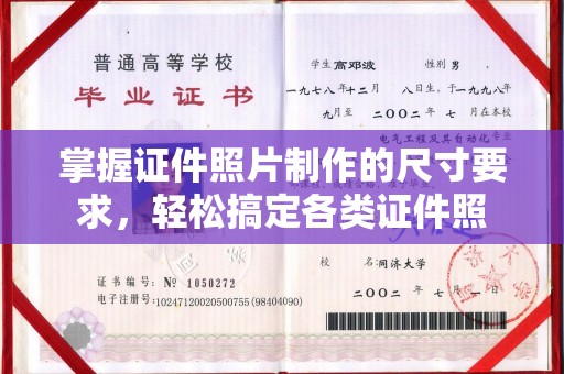 娄星掌握证件照片制作的尺寸要求，轻松搞定各类证件照