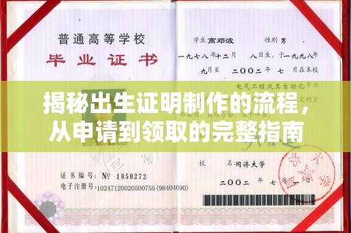 娄星揭秘出生证明制作的流程，从申请到领取的完整指南